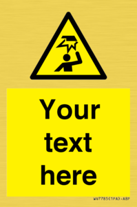 Custom warning overhead obstacle